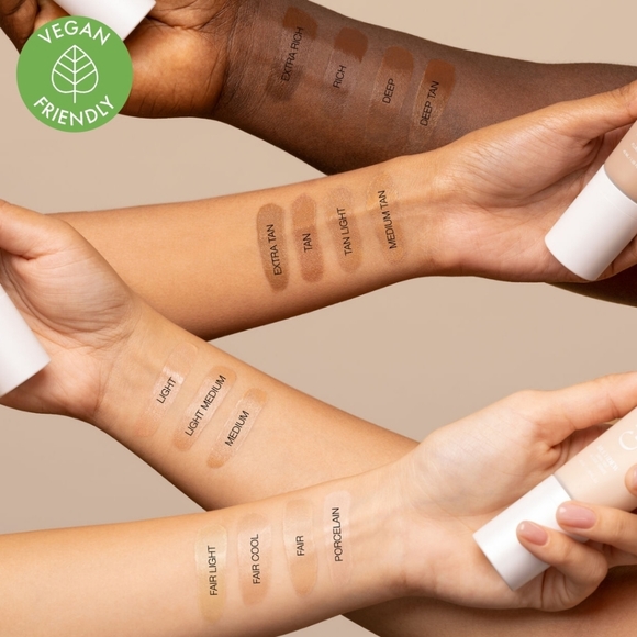 Huda Beauty GloWish Multidew Vegan Skin Tint Foundation | Tan | Brand New in Box - Picture 5 of 11